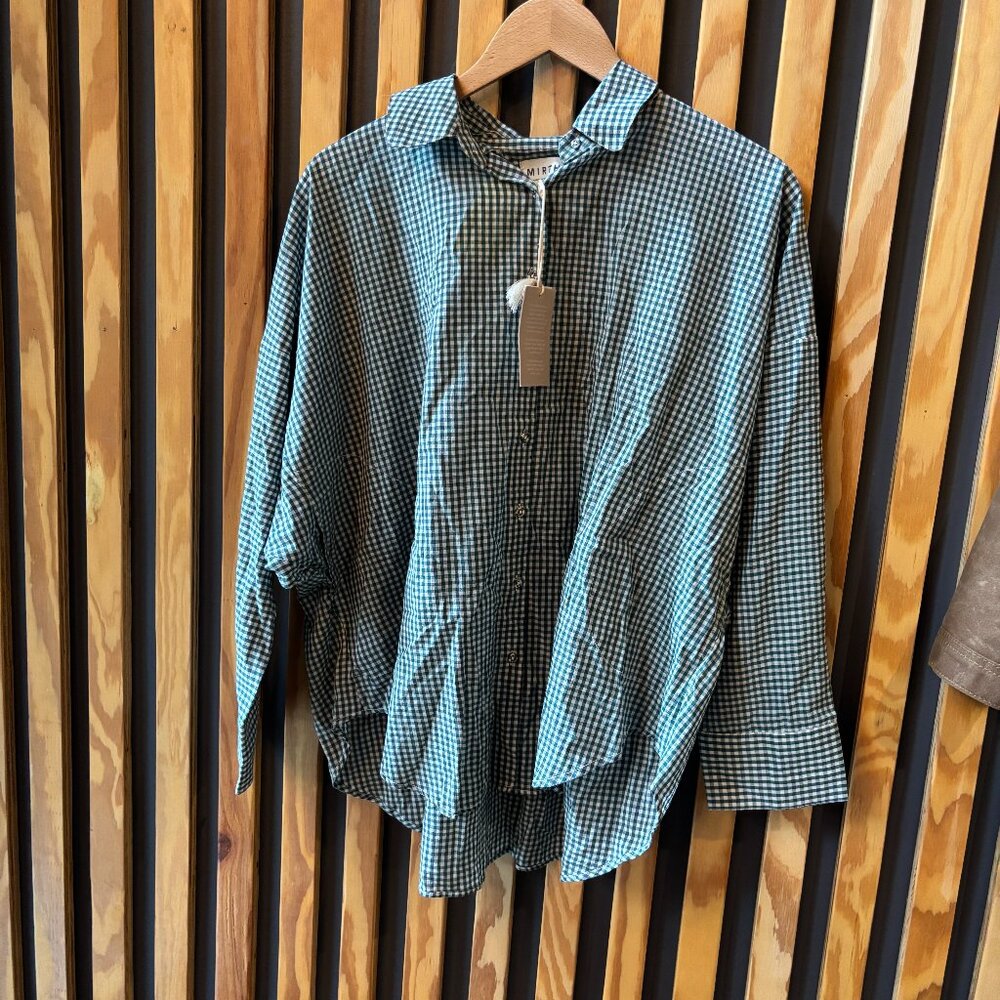 Mirth Kyoto Blouse in Jasper Gingham